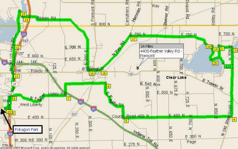 Pokagon Park Cycling Route Map