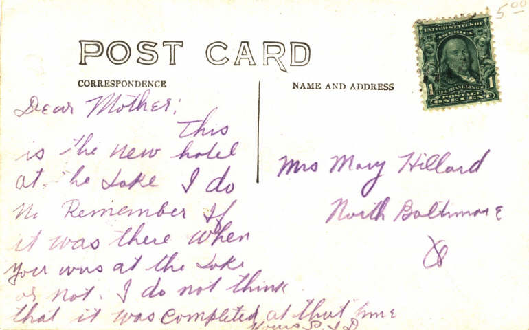Clear Lake Steuben County Indiana Postcard