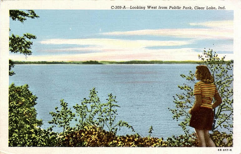 Clear Lake Steuben County Indiana Postcard