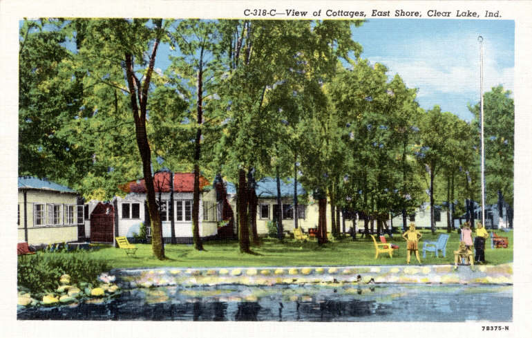 Clear Lake Steuben County Indiana Postcard